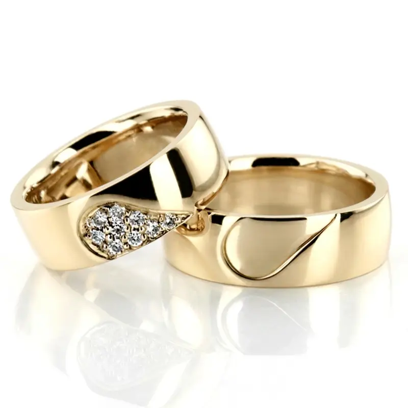 18K his-and-her-diamond-wedding-bands - alternate view 2