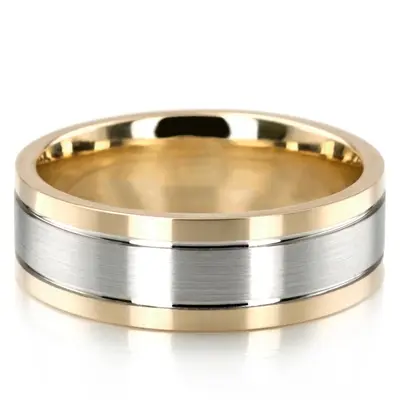 Bestseller Satin Center Flat Wedding Ring  - view 2 of 5