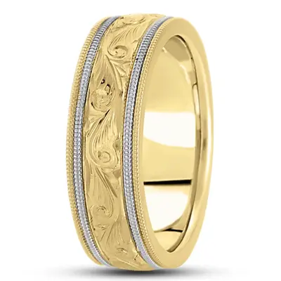 Bestseller Hand Engraved Fancy Wedding Band  - view 4 of 8