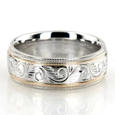 Bestseller Hand Engraved Fancy Wedding Band  - view 1 of 8