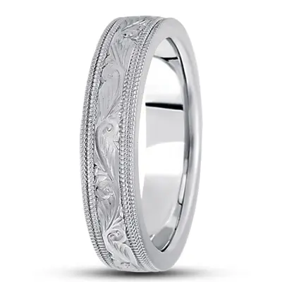 Bestseller Hand Engraved Fancy Wedding Band  - view 8 of 8