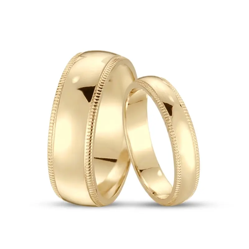 10K dome-milgrain-cf-wedding-band - alternate view 2