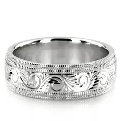 Bestseller Hand Engraved Fancy Wedding Band  - view 2 of 8