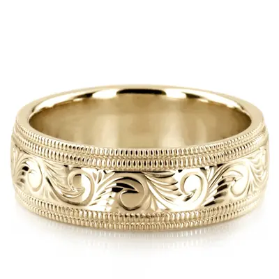 Bestseller Hand Engraved Fancy Wedding Band  - view 3 of 8