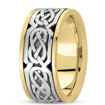 Sturdy Celtic Wedding Ring  - view 7 of 8