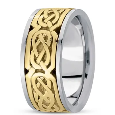 Sturdy Celtic Wedding Ring  - view 8 of 8