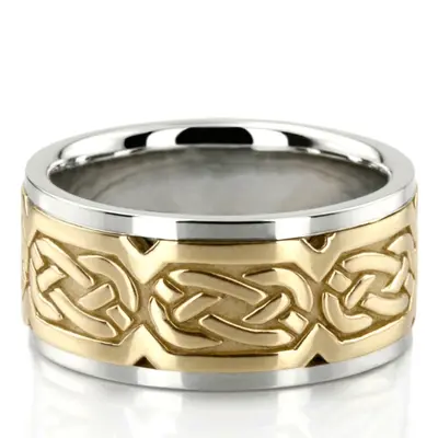 Sturdy Celtic Wedding Ring  - view 2 of 8
