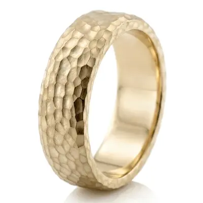 Euro Hammer Finish Wedding Band - view 3 of 4