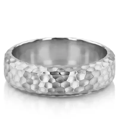 Euro Hammer Finish Wedding Band - view 2 of 4