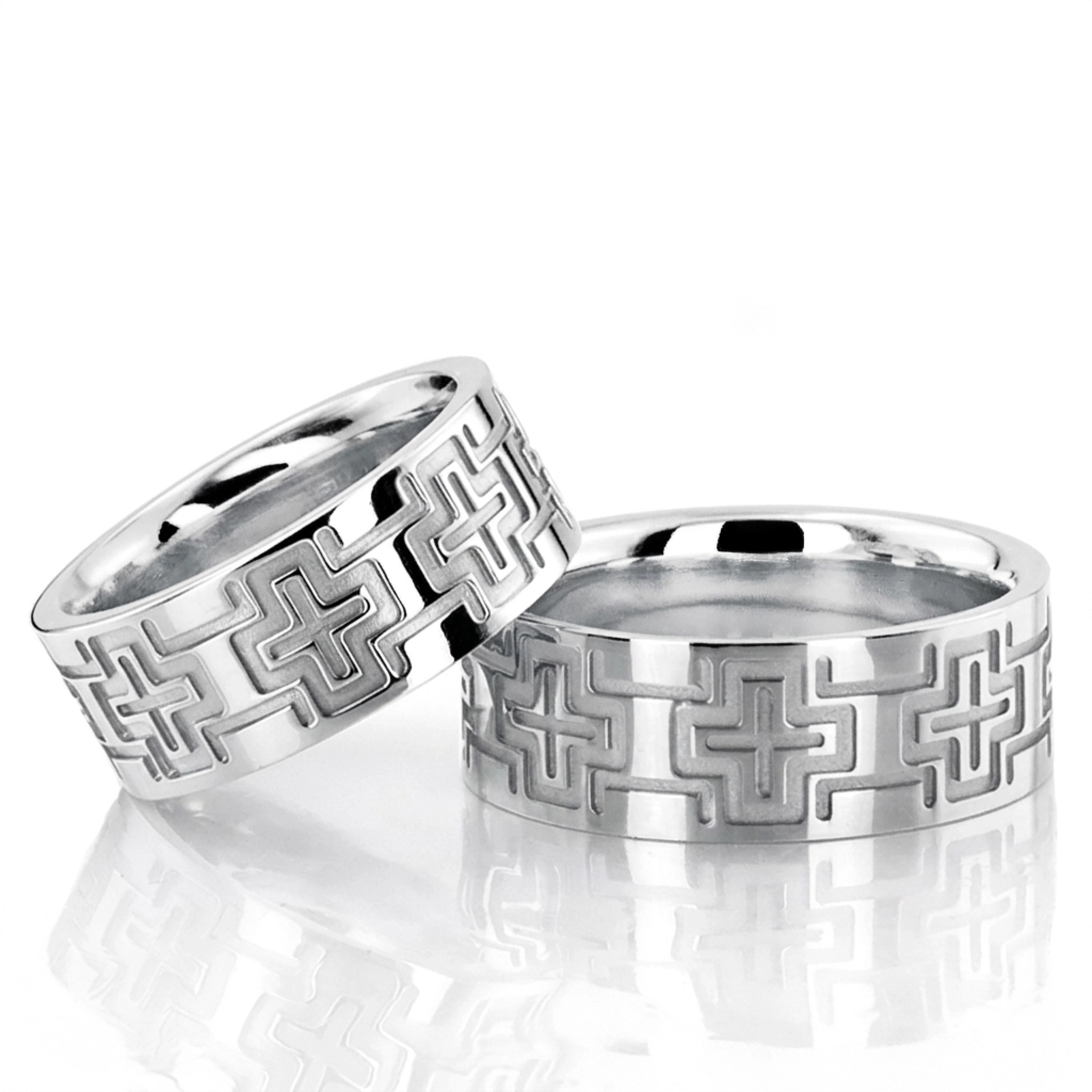18K Bestseller-Christian-Wedding-Ring-Set - alternate view 2