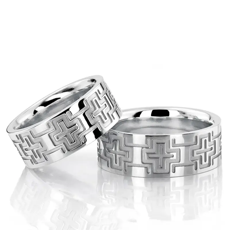 plat Bestseller-Christian-Wedding-Ring-Set - alternate view 2