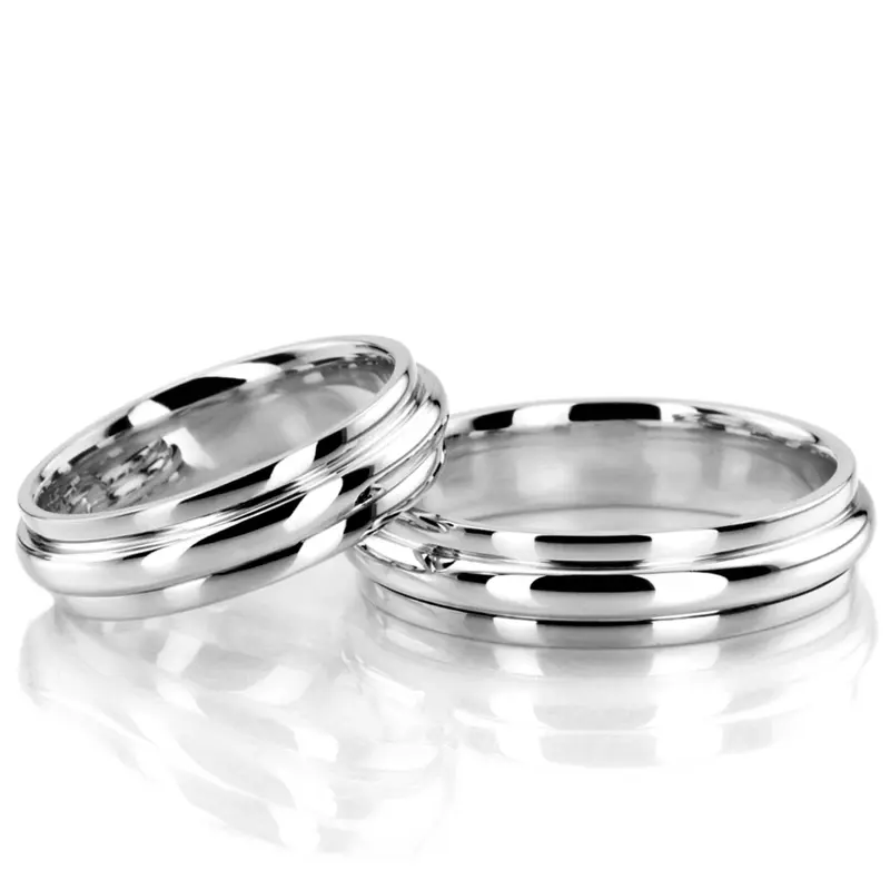 10K basic-simple-wedding-bands-set - alternate view 2