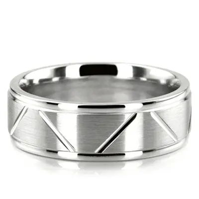 Classic Carved Design Wedding Ring  - view 1 of 6