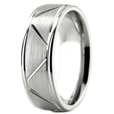Classic Carved Design Wedding Ring  - view 6 of 6
