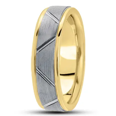 Classic Carved Design Wedding Ring  - view 3 of 6