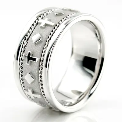 Exclusive Religious Wedding Band  - view 6 of 7