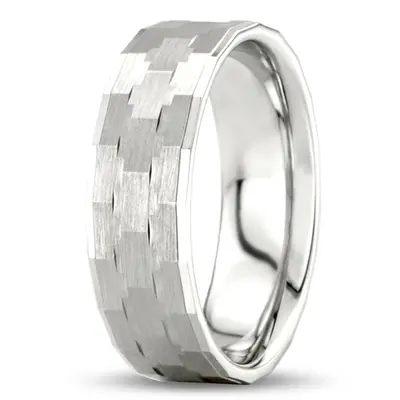 Cross-Cut Designer Wedding Band - view 3 of 4