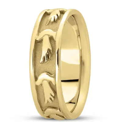 Dove Motif Religious Wedding Ring  - view 4 of 5