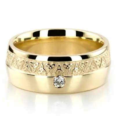 Dome Triquetra Comfort Diamond Wedding Band - view 1 of 6