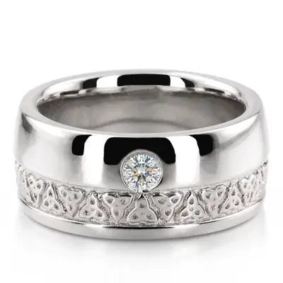 Dome Triquetra Comfort Diamond Wedding Band - view 5 of 6