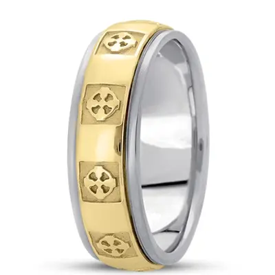 Pewter Celtic Cross Wedding Ring  - view 6 of 6