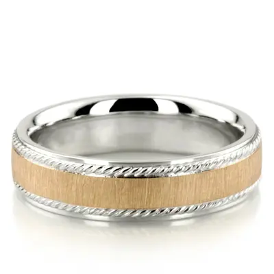 Braid Grooved Basic Designer Wedding Ring 