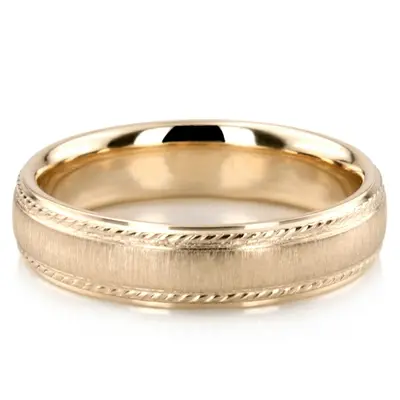 Braid Grooved Basic Designer Wedding Ring  - view 2 of 6