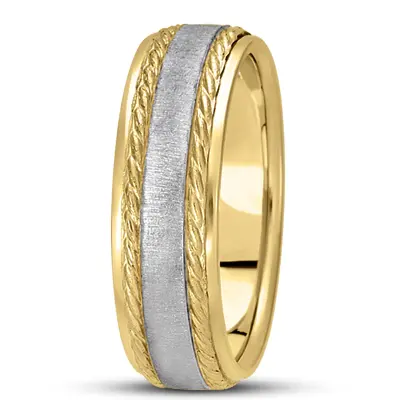 Braid Grooved Basic Designer Wedding Ring  - view 6 of 6