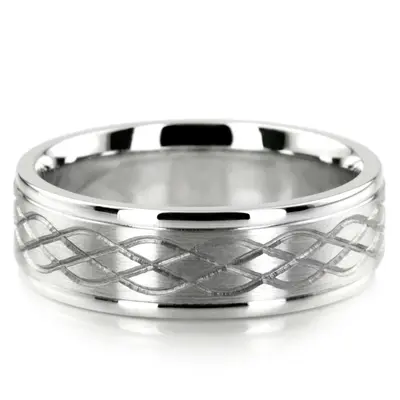 Celtic Knot Cut Wedding Band - view 1 of 5