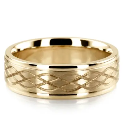 Celtic Knot Cut Wedding Band - view 2 of 5