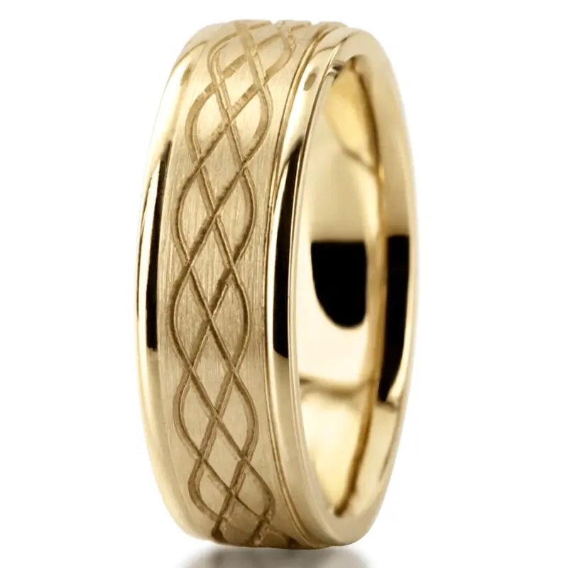 platinum 7mm. satin Celtic-Knot-Cut-Wedding-Band - alternate view 4