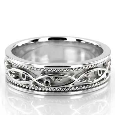 Hand Made Braided Celtic Wedding Band - view 2 of 7