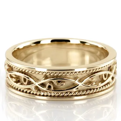 Hand Made Braided Celtic Wedding Band - view 3 of 7