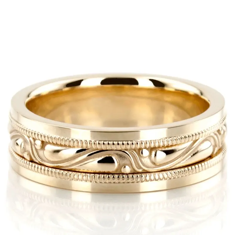 platinum 6.5mm high polish hand-made-celtic-wedding-band - alternate view 2