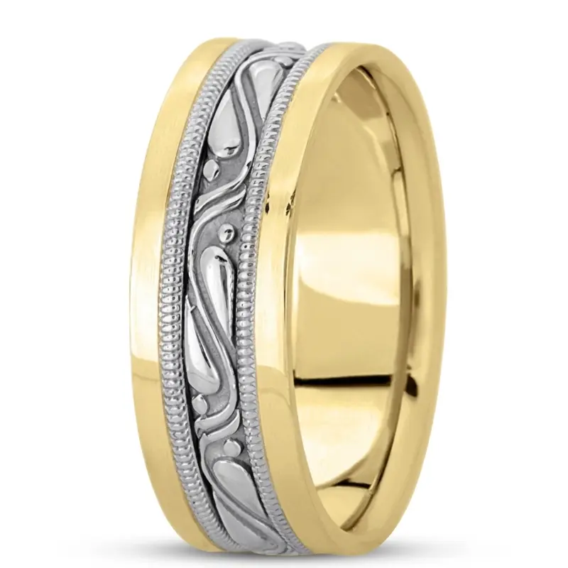 platinum 7.5mm. high polish hand-made-celtic-wedding-band - alternate view 5