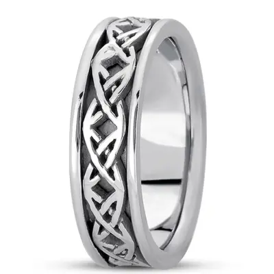 Fine Handmade Celtic Wedding Ring  - view 5 of 9