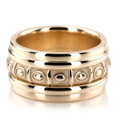 Stylish Double Step-edge Celtic Wedding Ring  - view 5 of 6