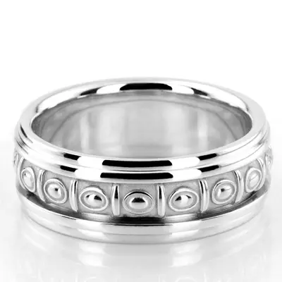 Stylish Double Step-edge Celtic Wedding Ring  - view 2 of 6