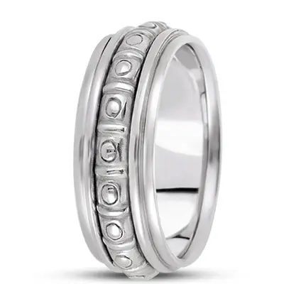 Stylish Double Step-edge Celtic Wedding Ring  - view 6 of 6