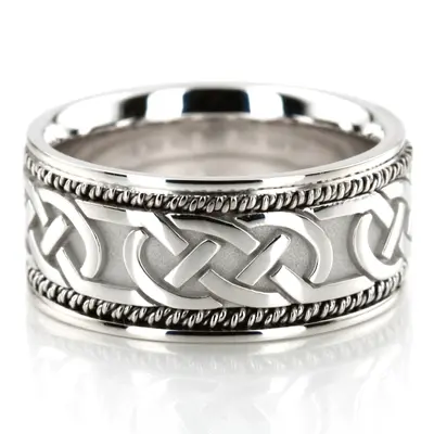 Attractive Braided Celtic Wedding Band  - view 1 of 6
