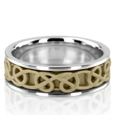 Celtic Knot Handcrafted Wedding Ring  - view 1 of 7