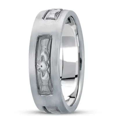 Handcrafted Claddagh Celtic Wedding Ring  - view 1 of 4
