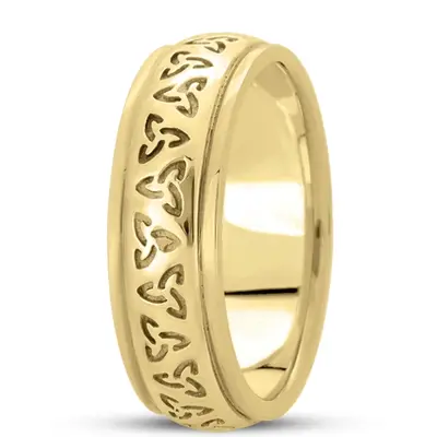 Symmetrical Triquetra Celtic Handmade Wedding Band  - view 2 of 4