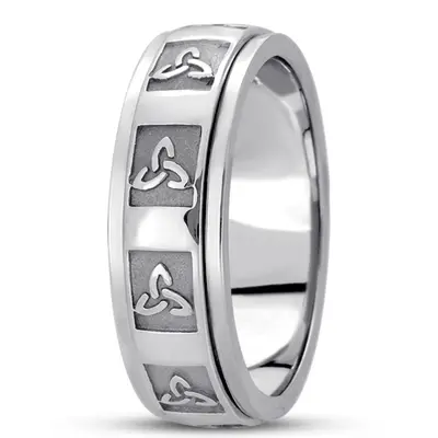 Chic Trinity Knot Celtic  Design Wedding Ring - view 2 of 4