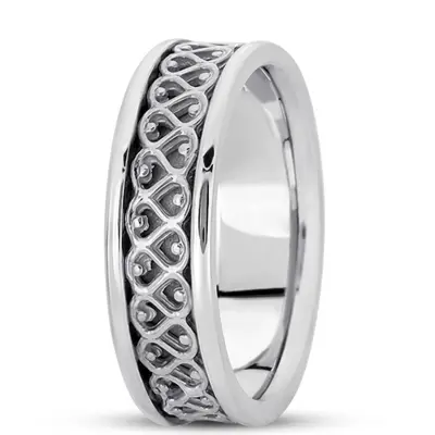 Chic Celtic Handmade Wedding Band  - view 2 of 4
