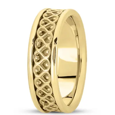 Chic Celtic Handmade Wedding Band  - view 3 of 4