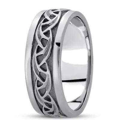 Celtic Wavy Wedding Ring - view 1 of 4