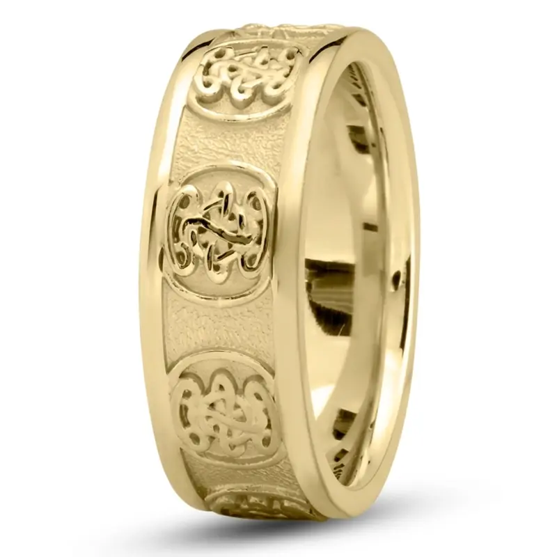 10K yellow gold 7.5mm. same as picture celtic-handcrafted-wedding-band - alternate view 2