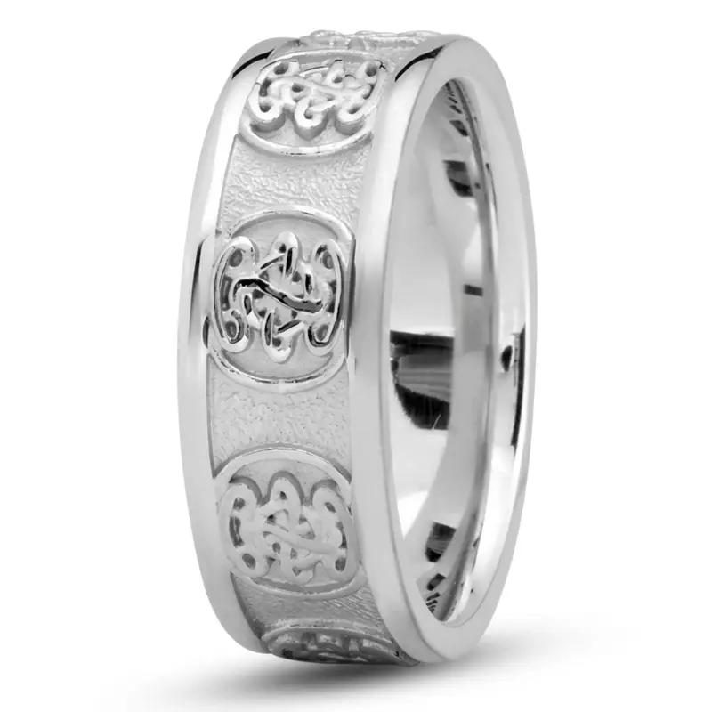 10K white gold 7.5mm. same as picture celtic-handcrafted-wedding-band - main view