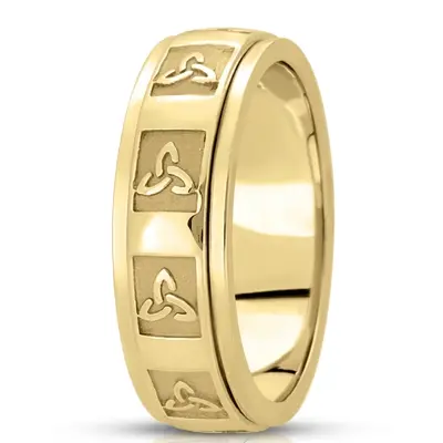 Chic Trinity Knot Celtic  Design Wedding Ring - view 4 of 4